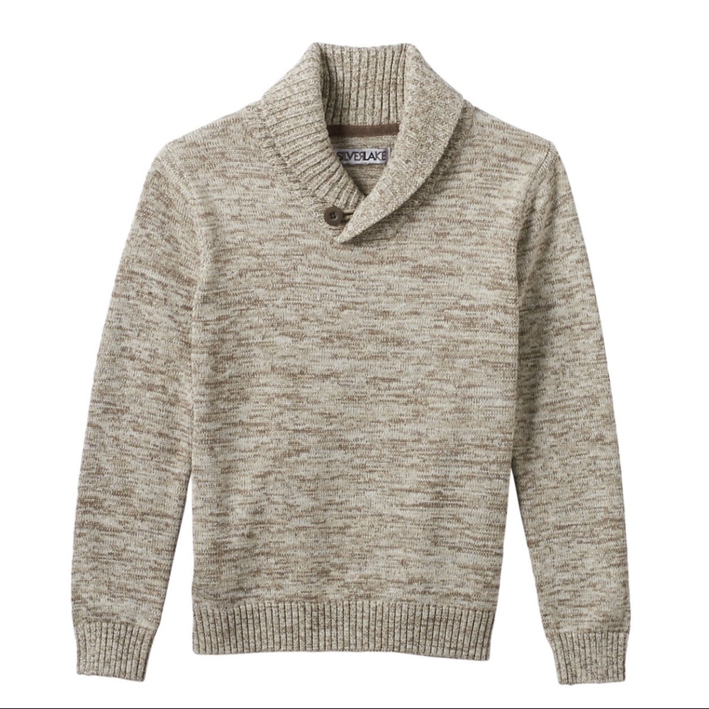 Silver Lake Boys Knit Shawl Collar Button Sweater